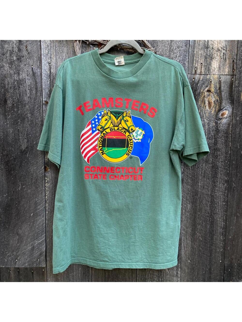 Vintage National Black Caucus Teamsteers Workers Union Connecticut Shirt XL